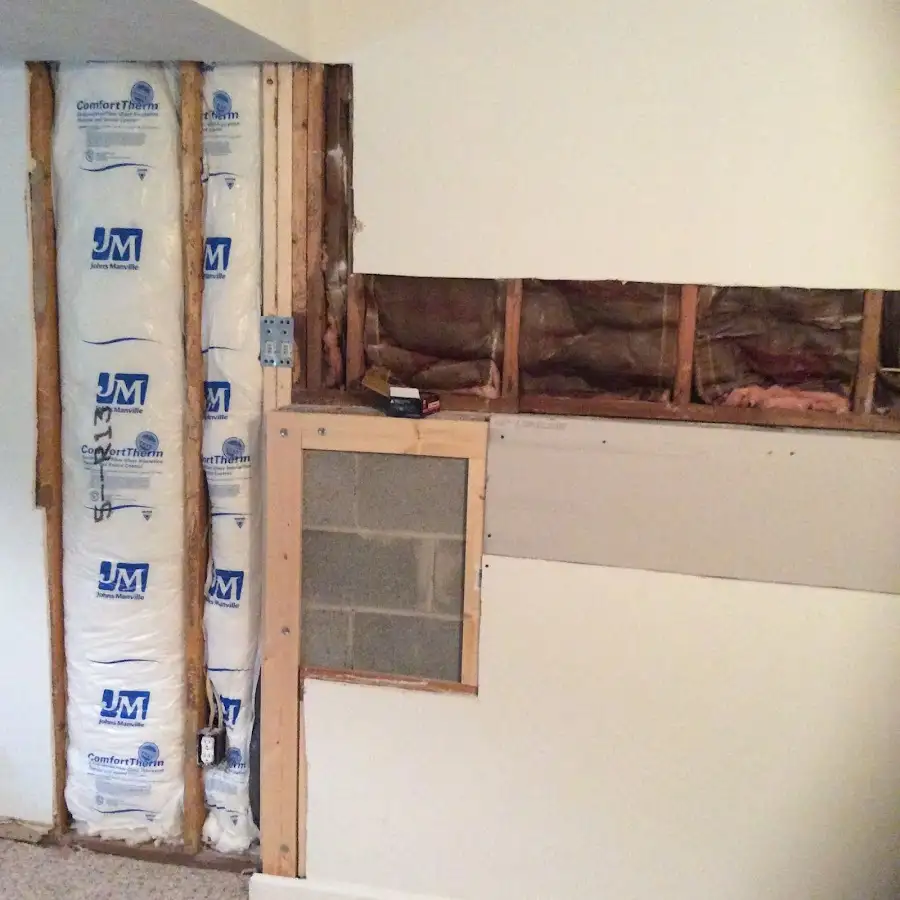 Wall insulation replacement during Contents Cleaning & Restoration in Grand Prairie